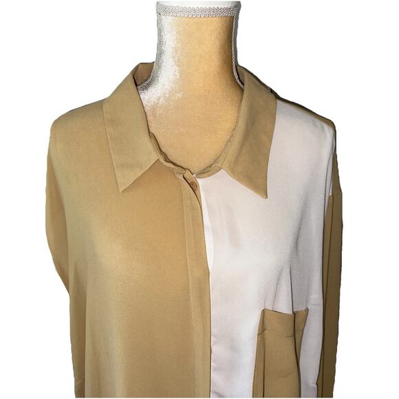 Asos Curve Two Tone Patch Pocket Shirt Size 26 - Picture 2 of 8